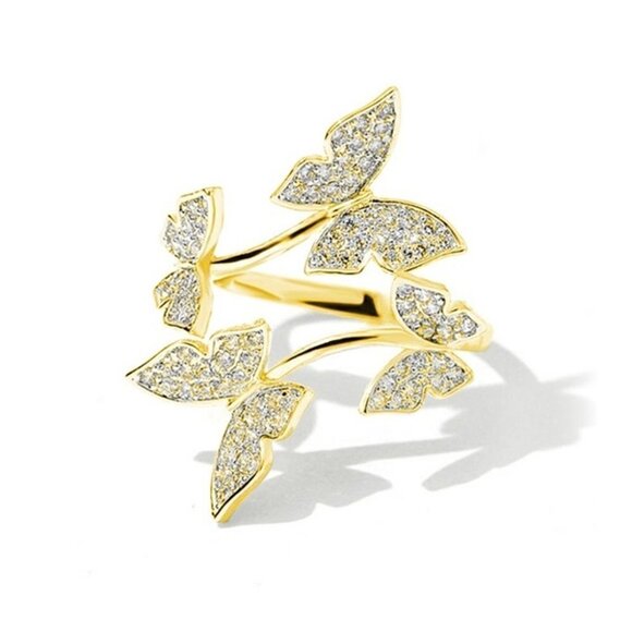 💍Sweet Open Twisted Resizable Butterfly Rings for Women, EVGG1401 - Picture 1 of 2